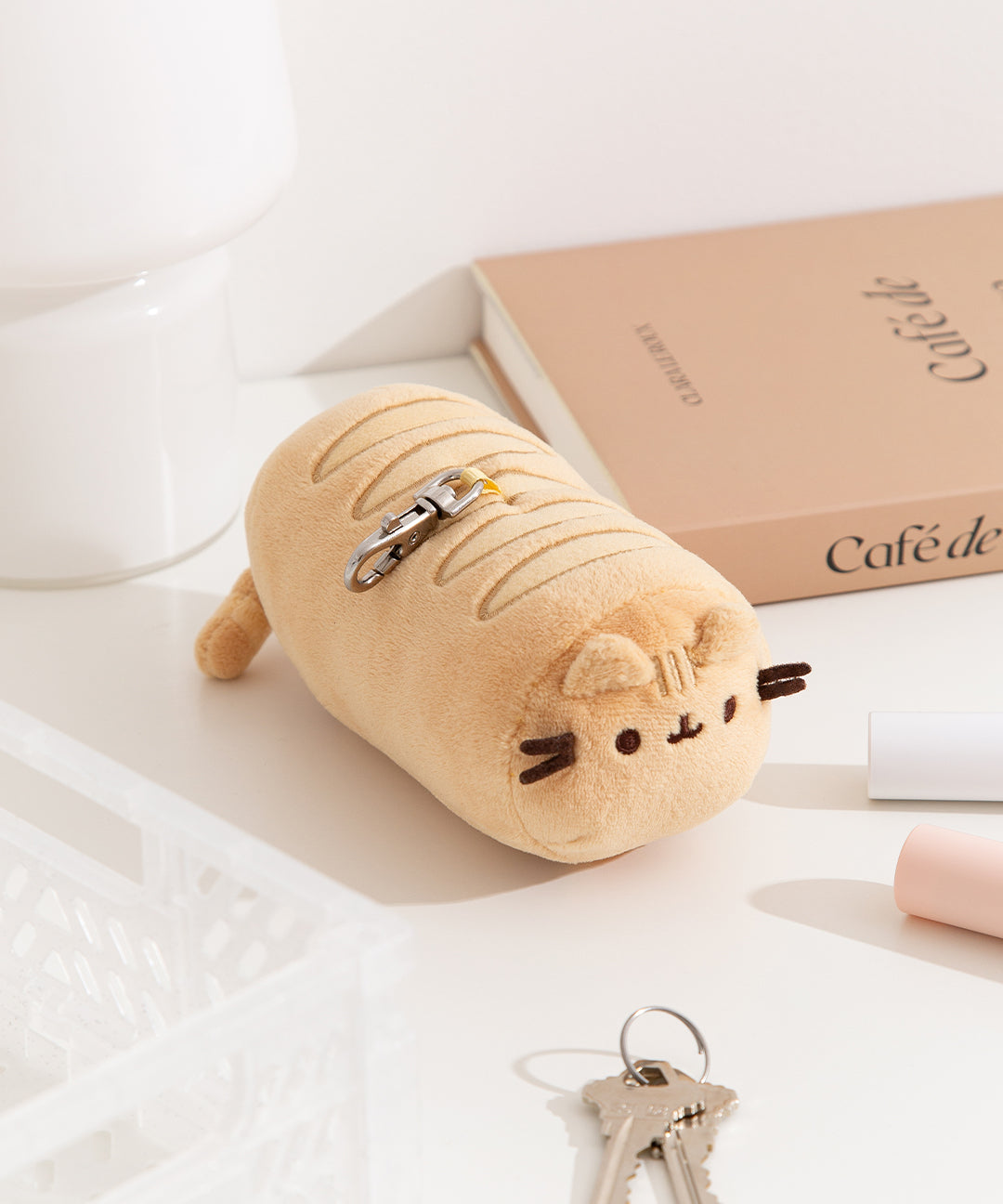 Pusheen Baguette Reusable Bag Keychain Plush