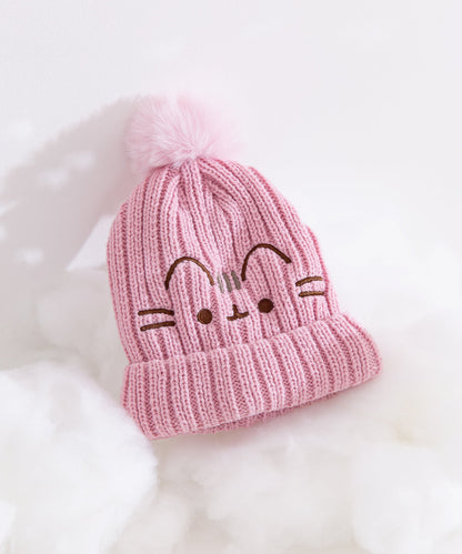 Pusheen Pink Pom Knit Hat