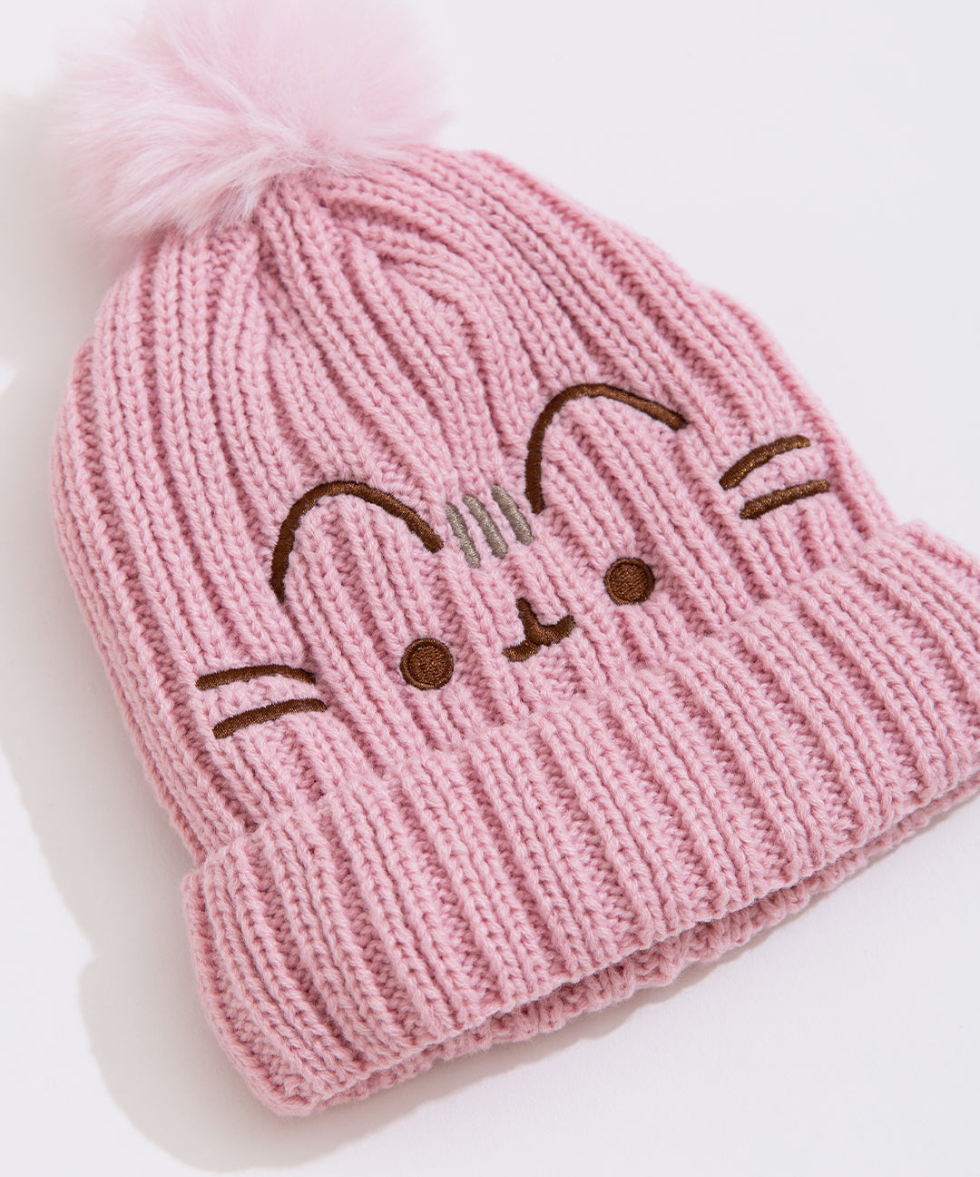 Pusheen Pink Pom Knit Hat