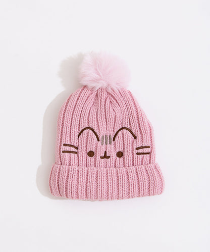 Pusheen Pink Pom Knit Hat